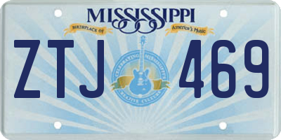 MS license plate ZTJ469