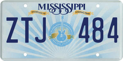 MS license plate ZTJ484