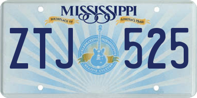 MS license plate ZTJ525