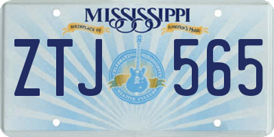 MS license plate ZTJ565