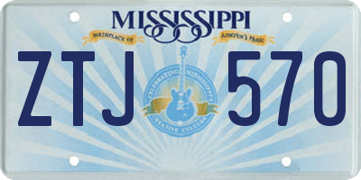 MS license plate ZTJ570