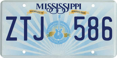 MS license plate ZTJ586