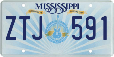 MS license plate ZTJ591