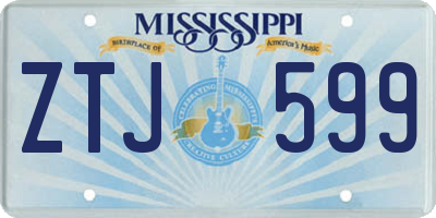 MS license plate ZTJ599