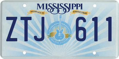 MS license plate ZTJ611