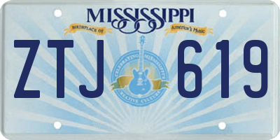 MS license plate ZTJ619