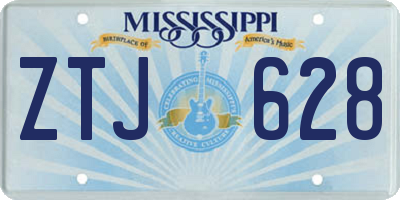 MS license plate ZTJ628