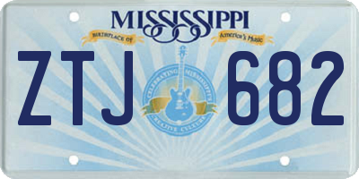 MS license plate ZTJ682