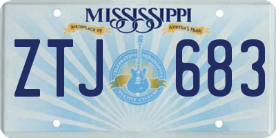 MS license plate ZTJ683