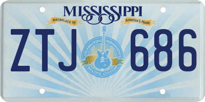 MS license plate ZTJ686