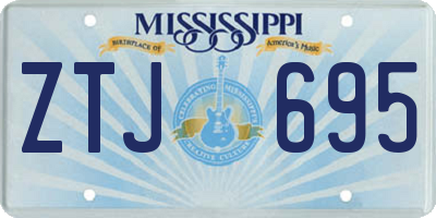 MS license plate ZTJ695