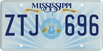 MS license plate ZTJ696