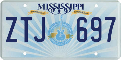MS license plate ZTJ697