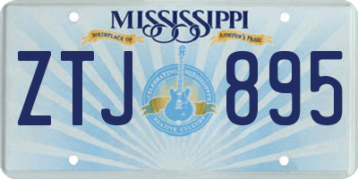 MS license plate ZTJ895