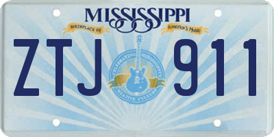 MS license plate ZTJ911