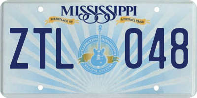 MS license plate ZTL048