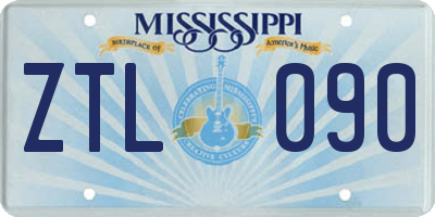 MS license plate ZTL090