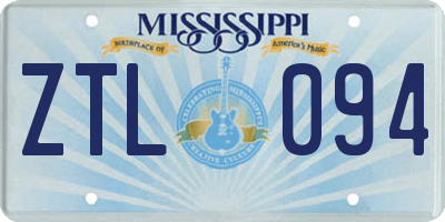 MS license plate ZTL094