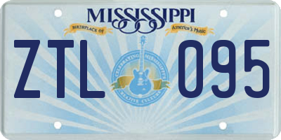 MS license plate ZTL095