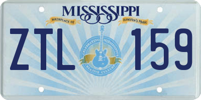 MS license plate ZTL159