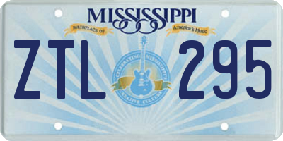 MS license plate ZTL295