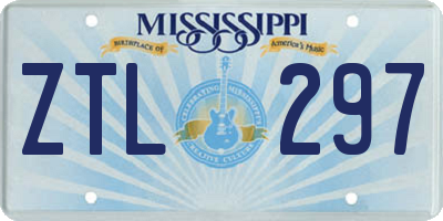 MS license plate ZTL297