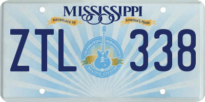 MS license plate ZTL338