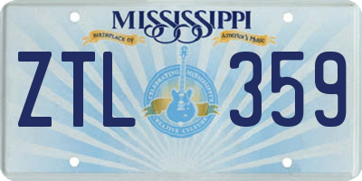 MS license plate ZTL359