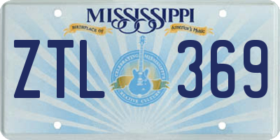 MS license plate ZTL369