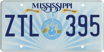 MS license plate ZTL395