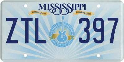 MS license plate ZTL397
