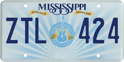 MS license plate ZTL424