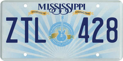 MS license plate ZTL428