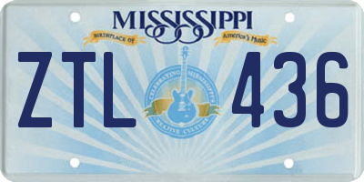 MS license plate ZTL436
