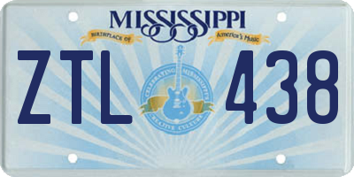 MS license plate ZTL438