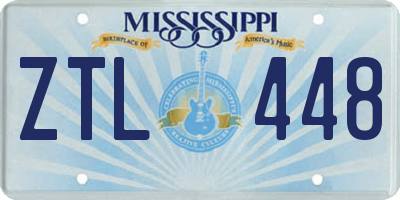 MS license plate ZTL448