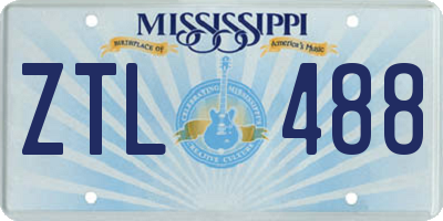 MS license plate ZTL488