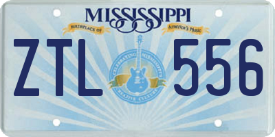 MS license plate ZTL556