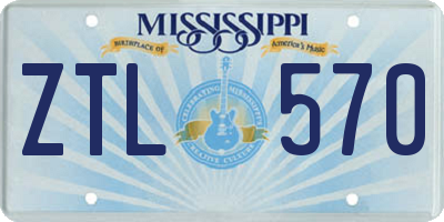 MS license plate ZTL570