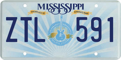 MS license plate ZTL591
