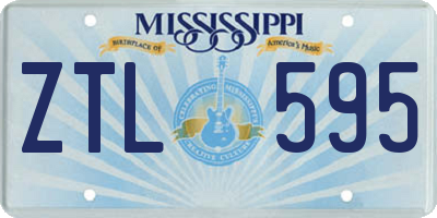 MS license plate ZTL595
