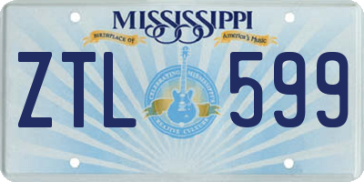MS license plate ZTL599