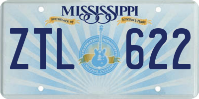 MS license plate ZTL622