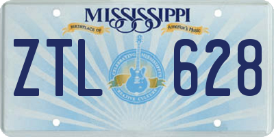 MS license plate ZTL628