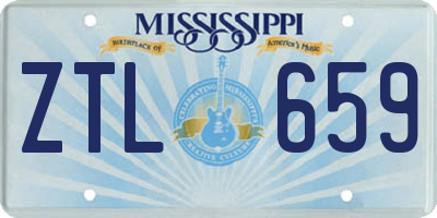 MS license plate ZTL659