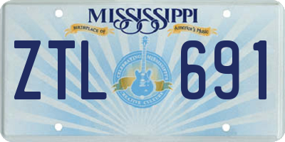 MS license plate ZTL691