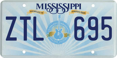 MS license plate ZTL695
