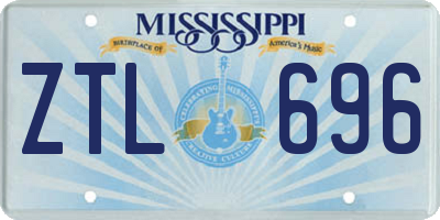 MS license plate ZTL696