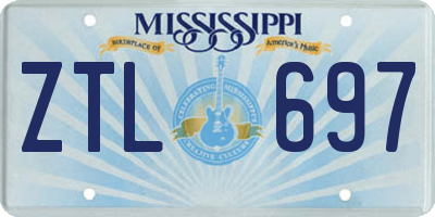 MS license plate ZTL697