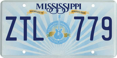 MS license plate ZTL779